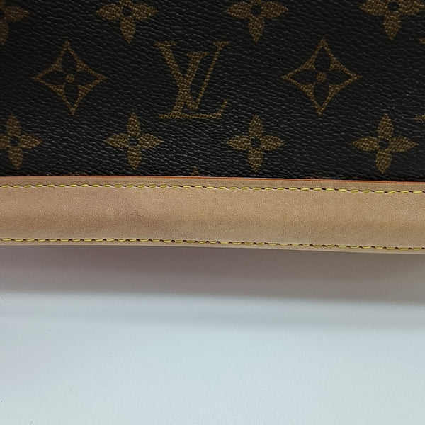 ALMA BB Monogram Coated Canvas Brown