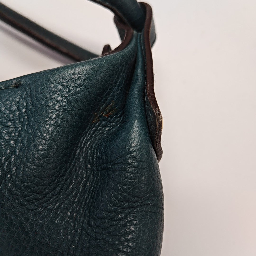 Calfskin Top Handle Bag Green