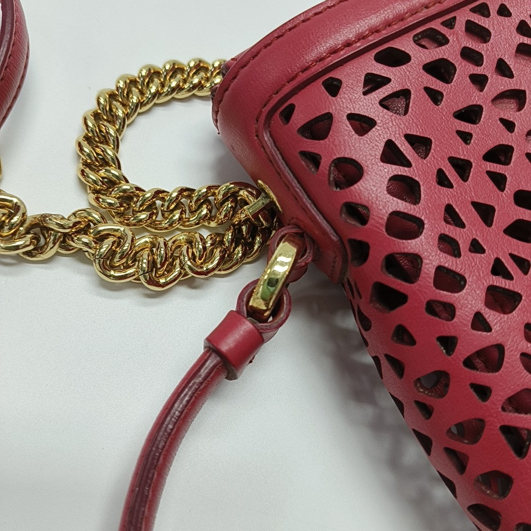 Calfskin Shoulder Bag Red