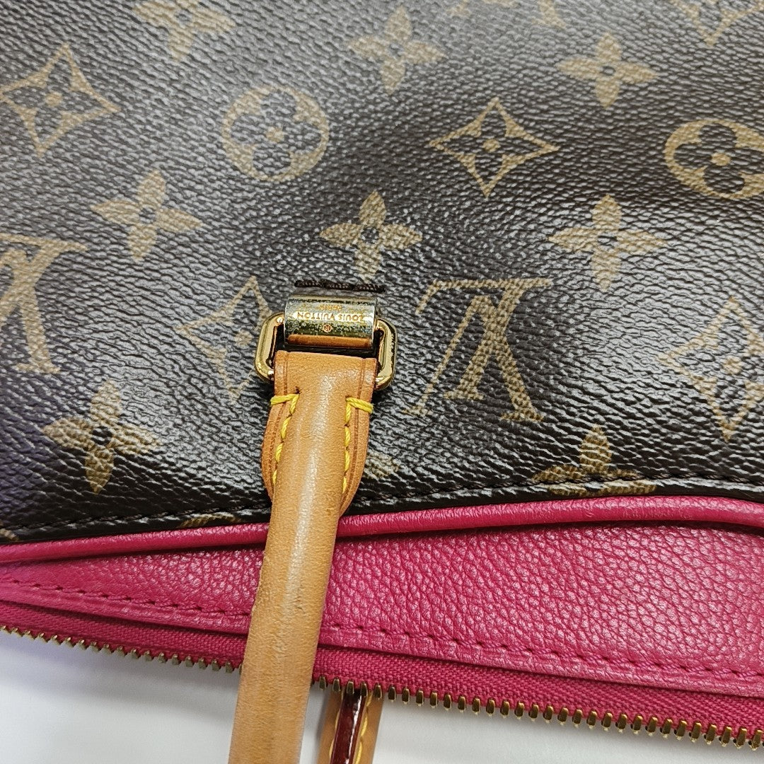 PALLAS MM Monogram Coated Canvas Brown