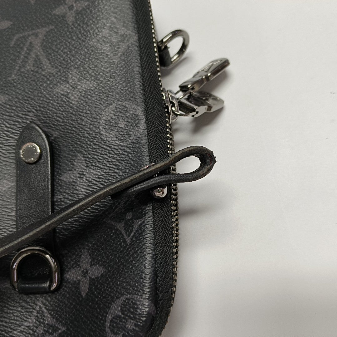 DOUBLE Monogram Coated Canvas Gray