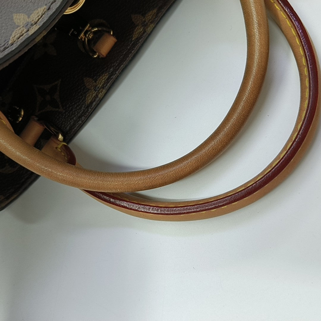 MONTAIGNE BB Monogram Coated Canvas Brown