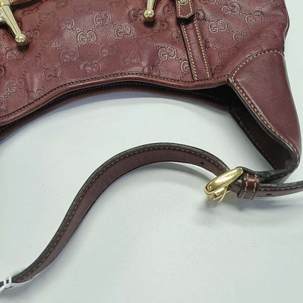 Monogram Calfskin Shoulder Bag Red