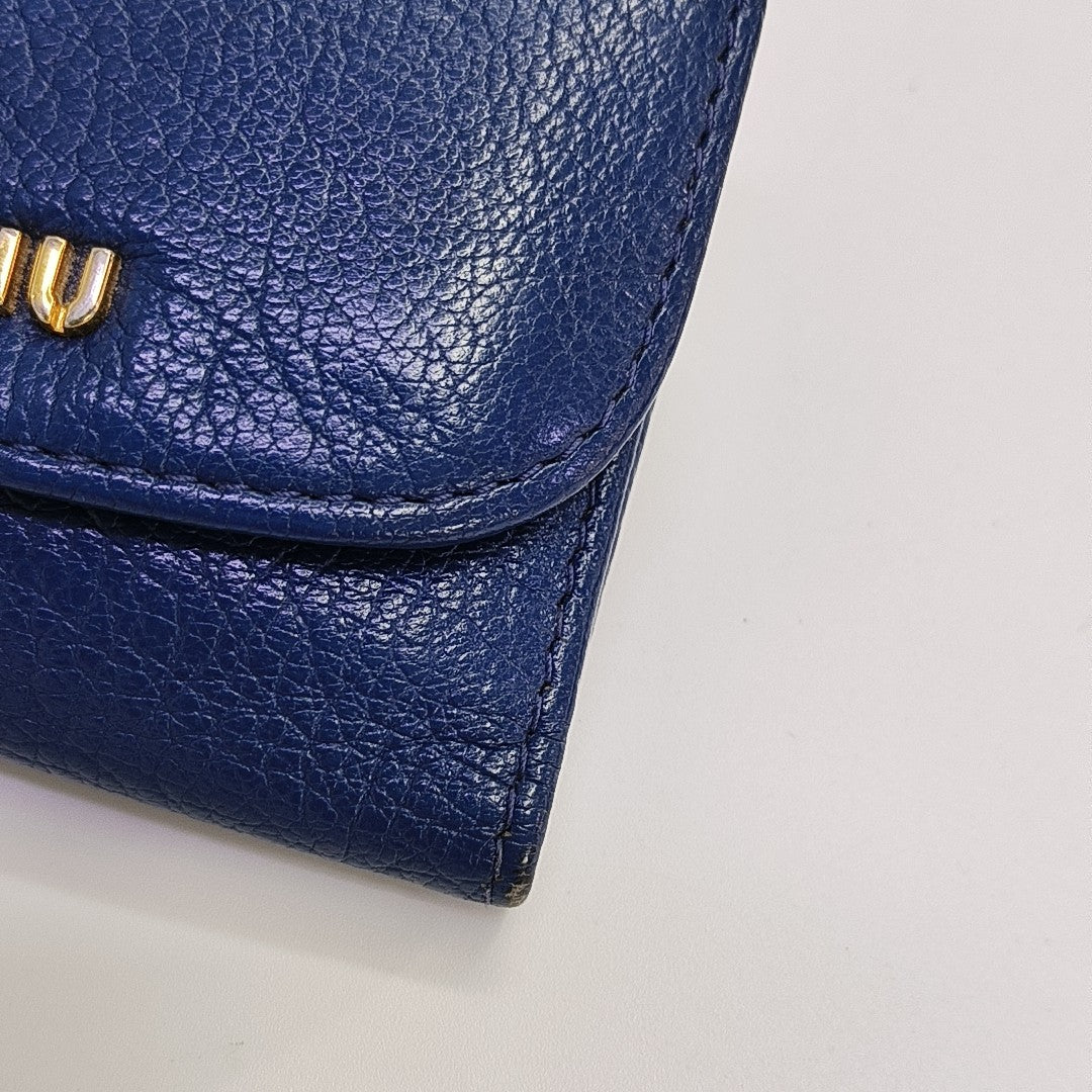 Calfskin Key Pouch Blue