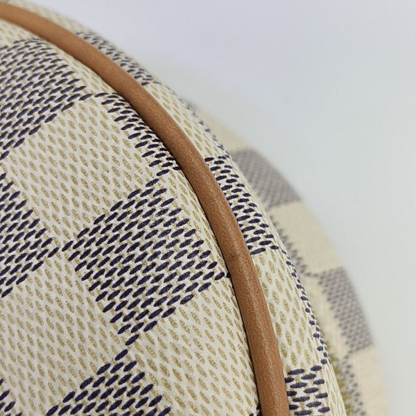 BOITE CHAPEAU PM Damier Azur Coated Canvas White