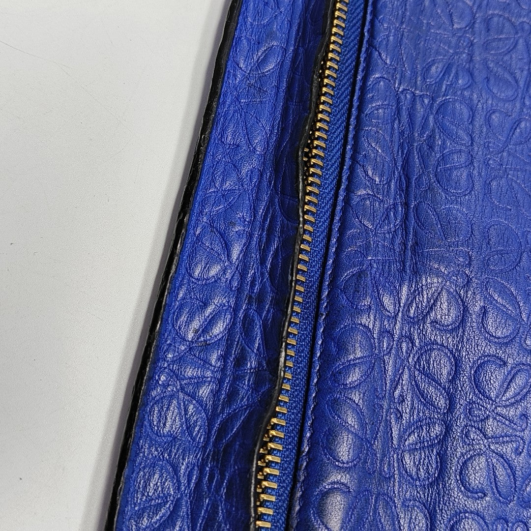 T Pouch Calfskin Blue
