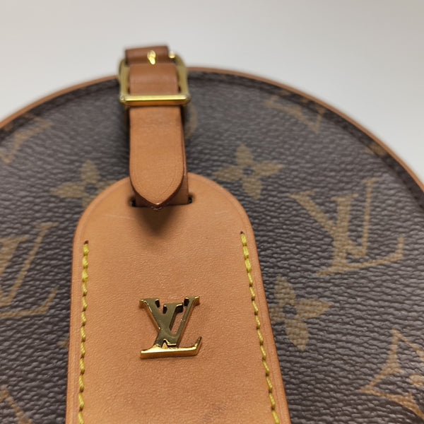 BOITE CHAPEAU Mini Monogram Coated Canvas Brown