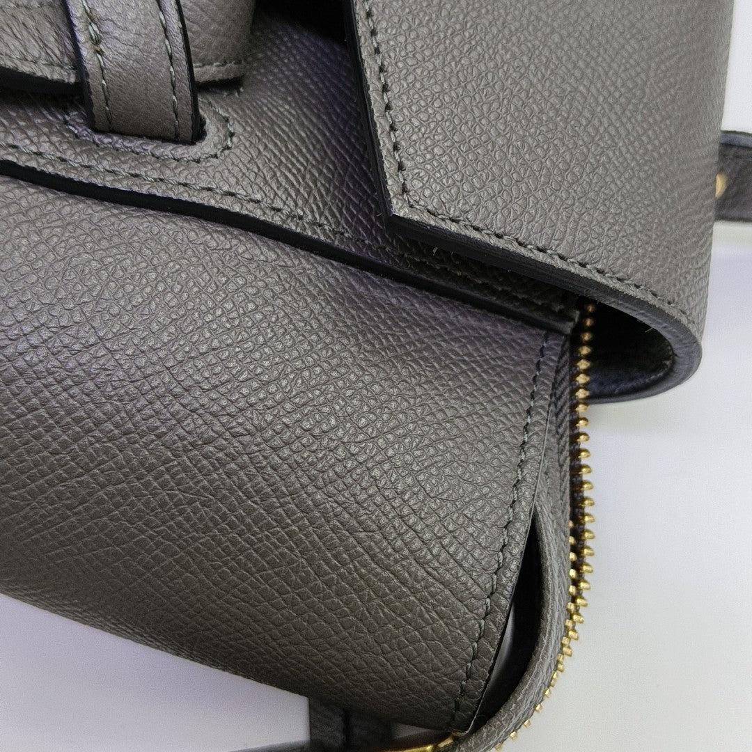 BELT Micro Calfskin Gray