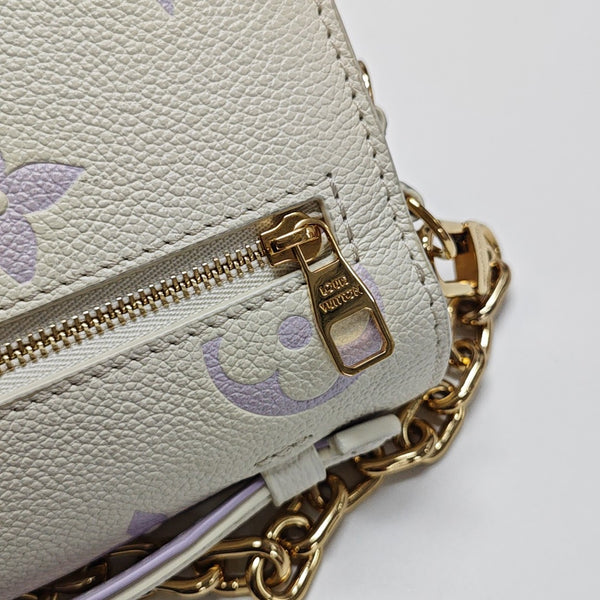 MÉTIS EAST WEST Monogram Calfskin White