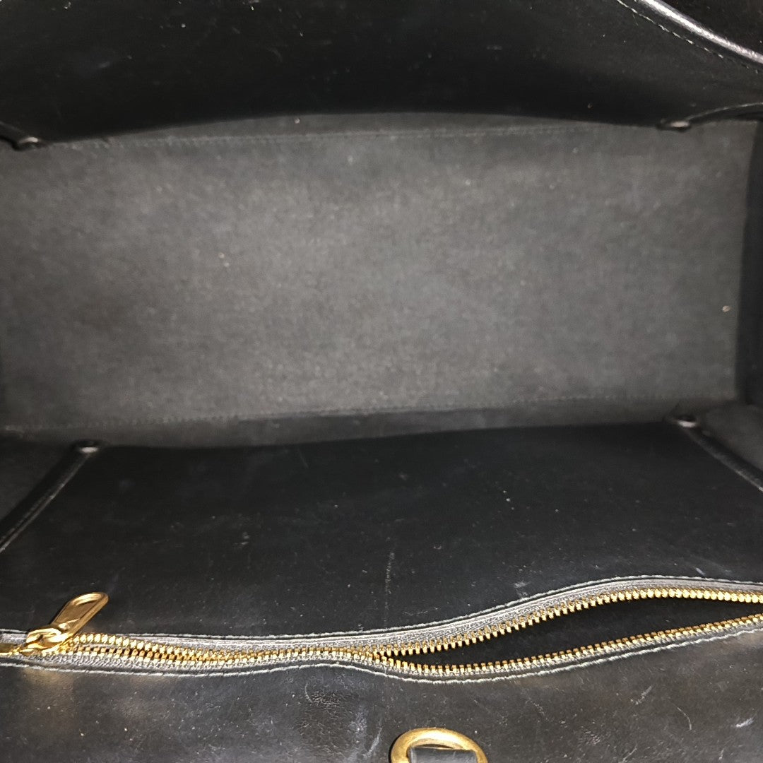 Calfskin Shoulder Bag Black