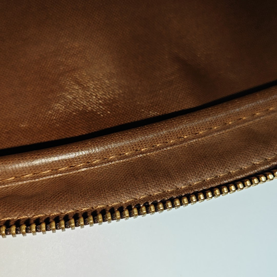 Monogram Coated Canvas Top Handle Bag Brown