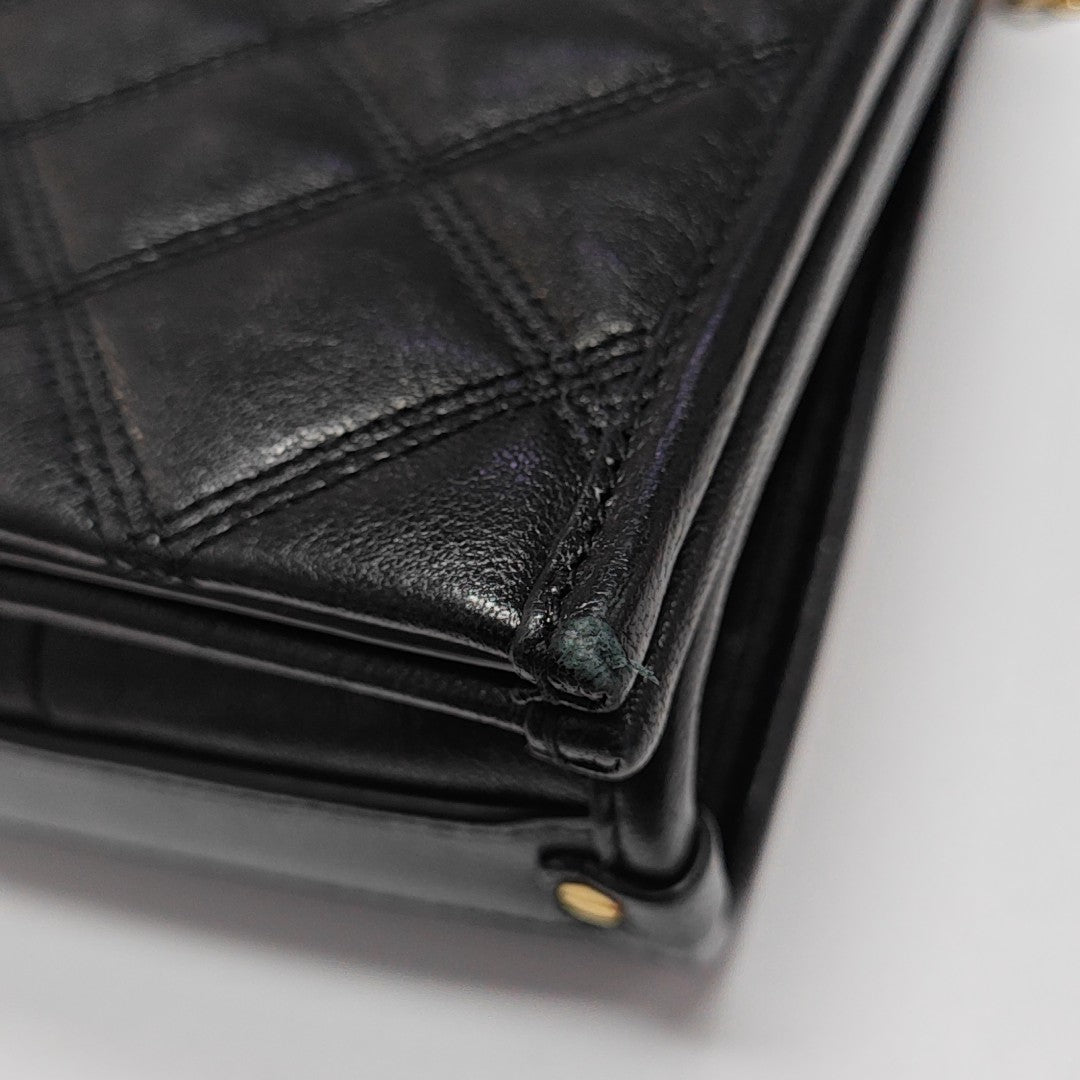 BECKY Small Quilted Lambskin Black
