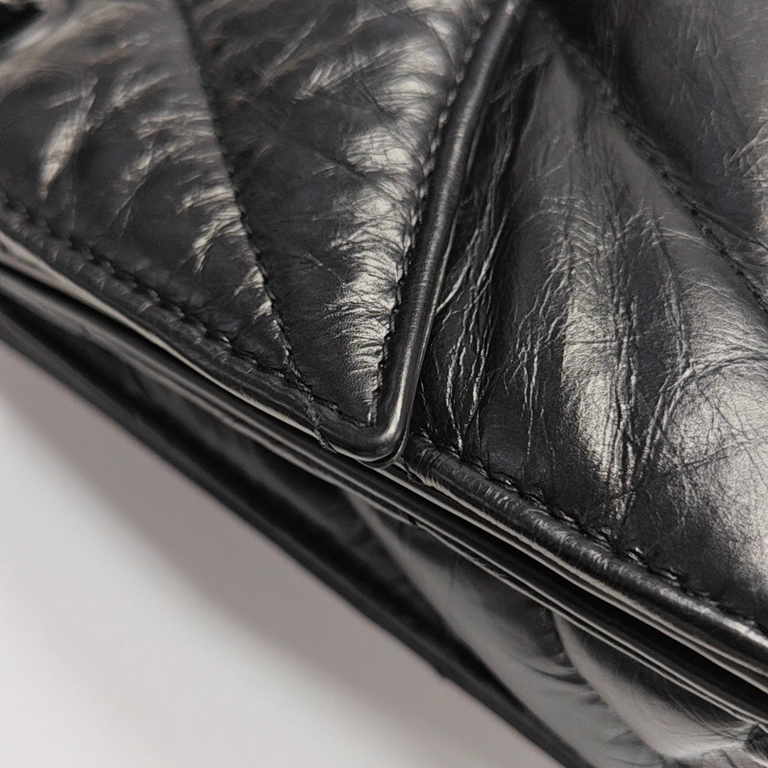 Crush Small Quilted Calfskin Black