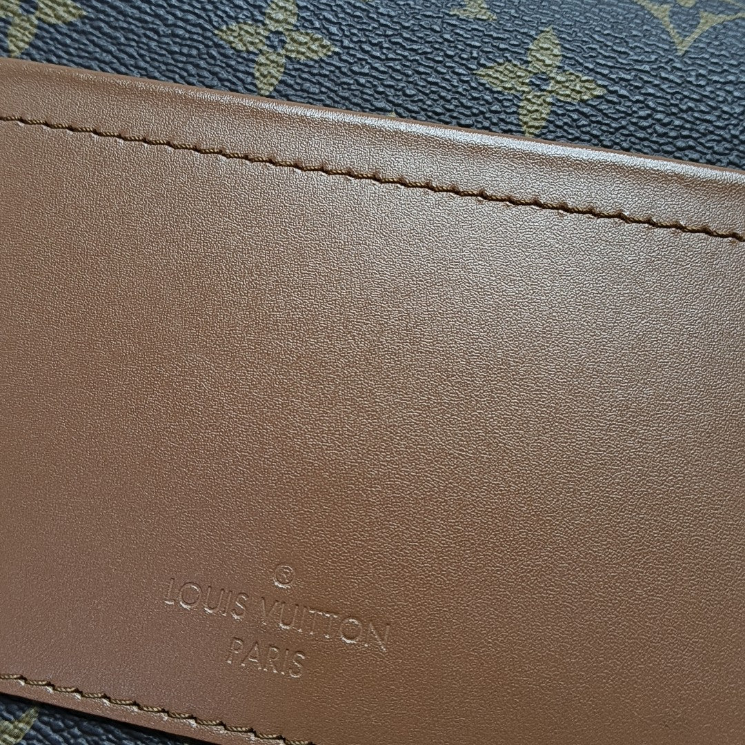 MARCEAU Monogram Coated Canvas Brown
