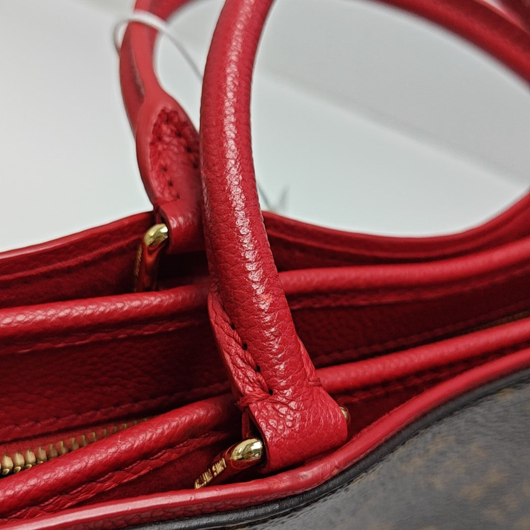POPINCOURT PM Monogram Coated Canvas Brown