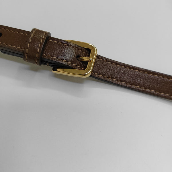 Horsebit 1955 Small Coated Canvas Beige