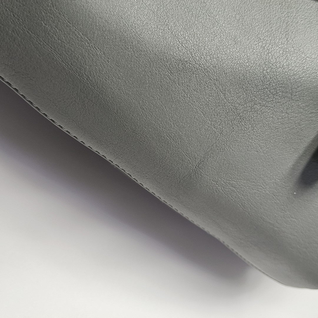 Quilted Calfskin Backpack Gray