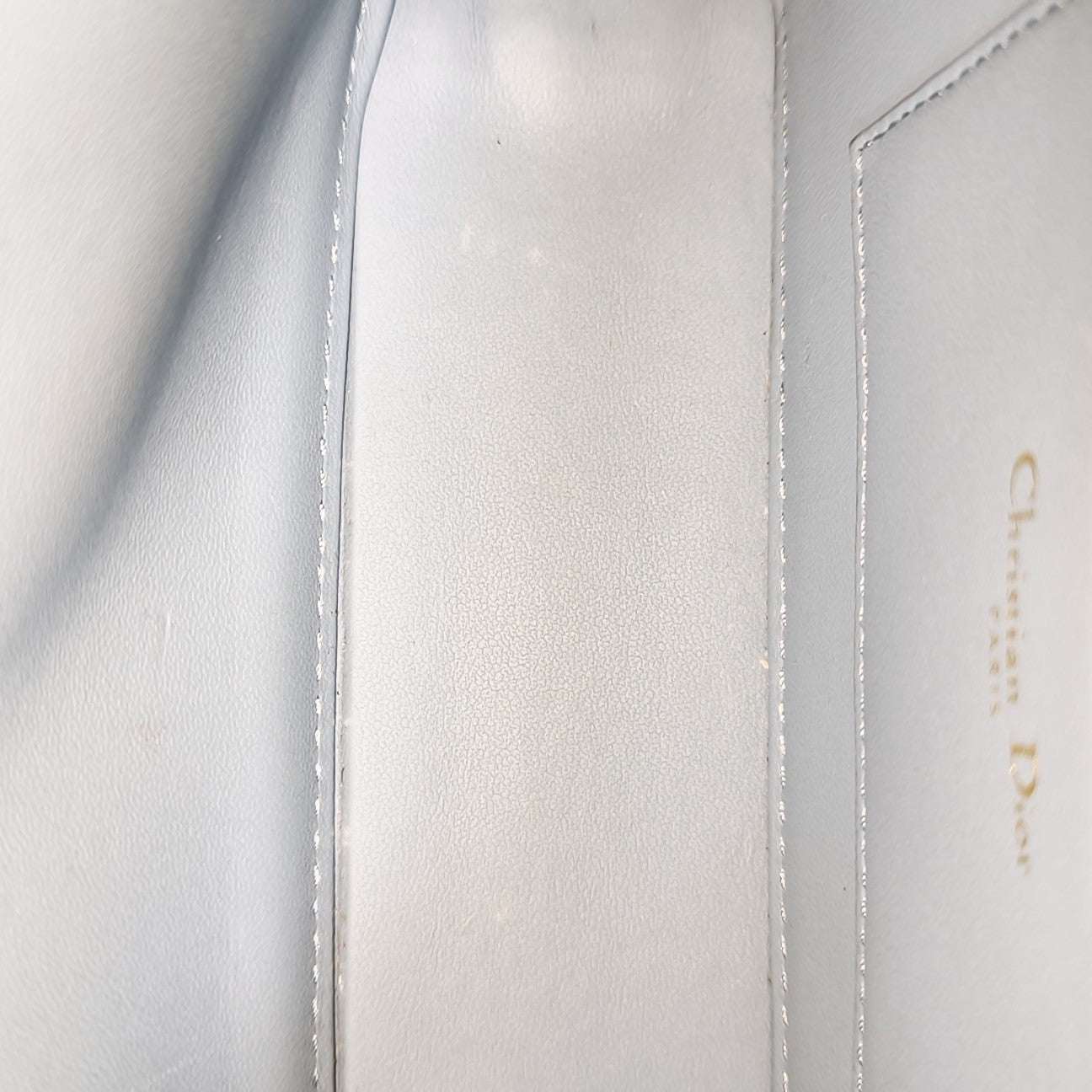 Cannage Calfskin Shoulder Bag Blue