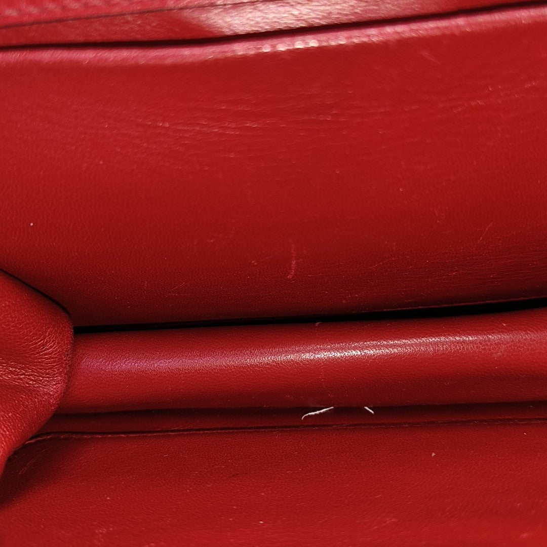 Light Frame Saffiano Calfskin Red