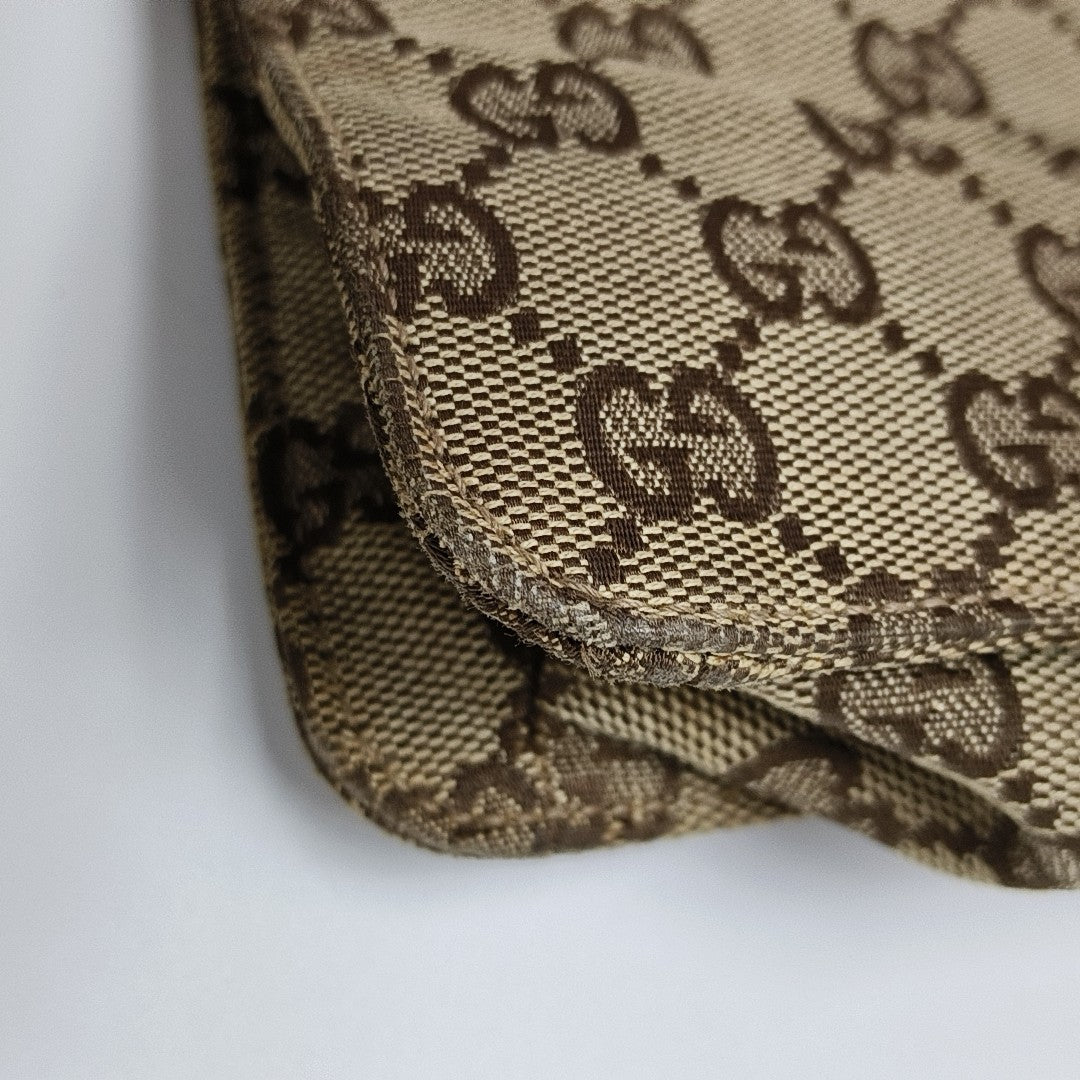 Monogram Canvas Shoulder Bag Brown