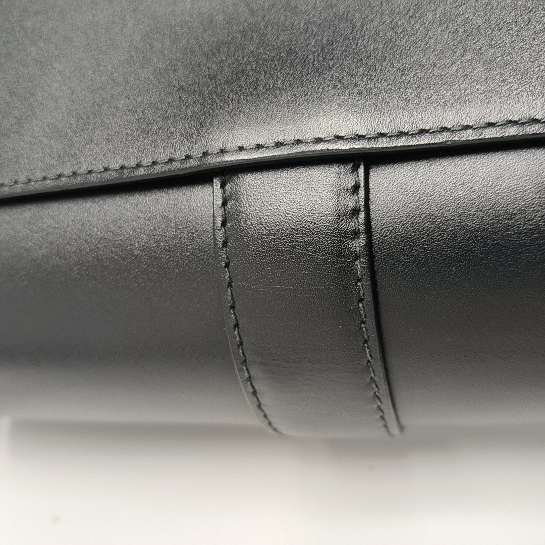 Leather Shoulder Bag Black