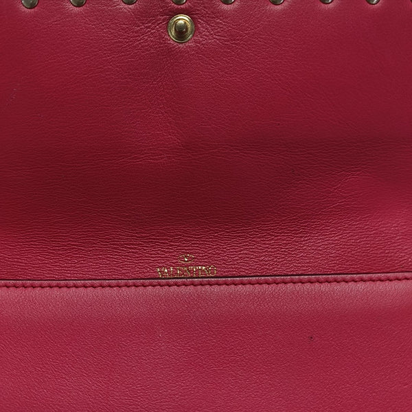 Rockstud Calfskin Red