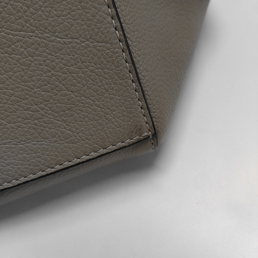 Leather Tote Bag Gray