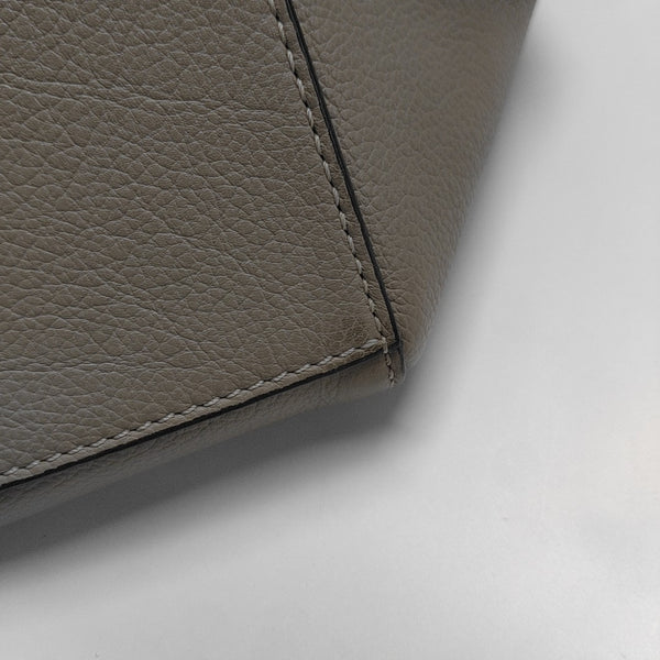 Leather Tote Bag Gray