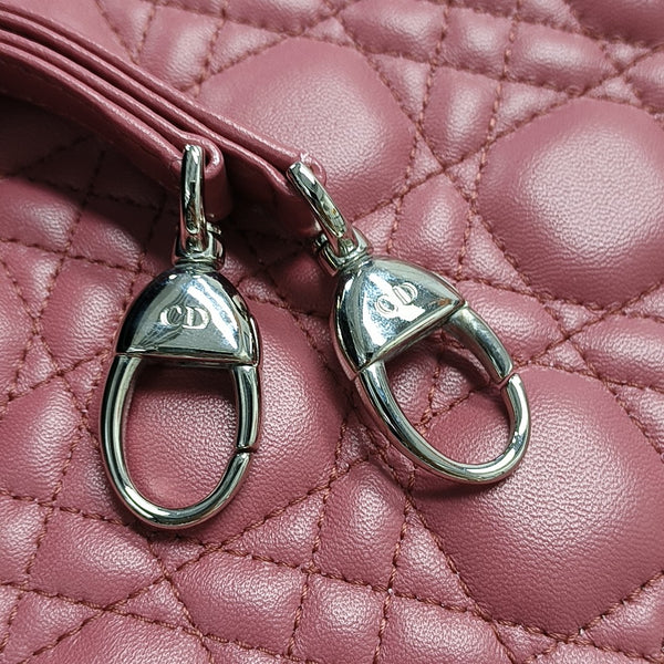 Lady Dior Large Cannage Lambskin Red