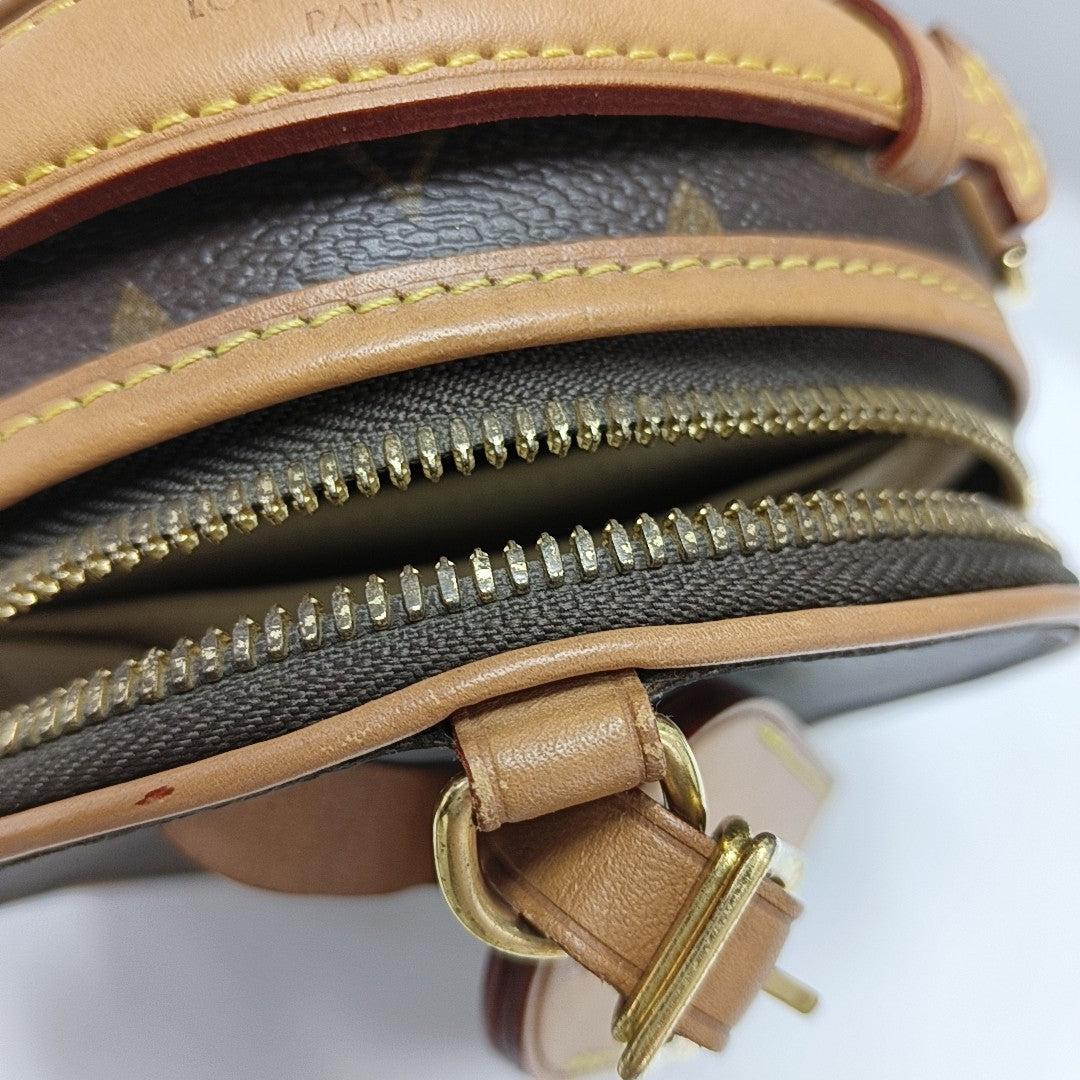 BOITE CHAPEAU Mini Monogram Coated Canvas Brown
