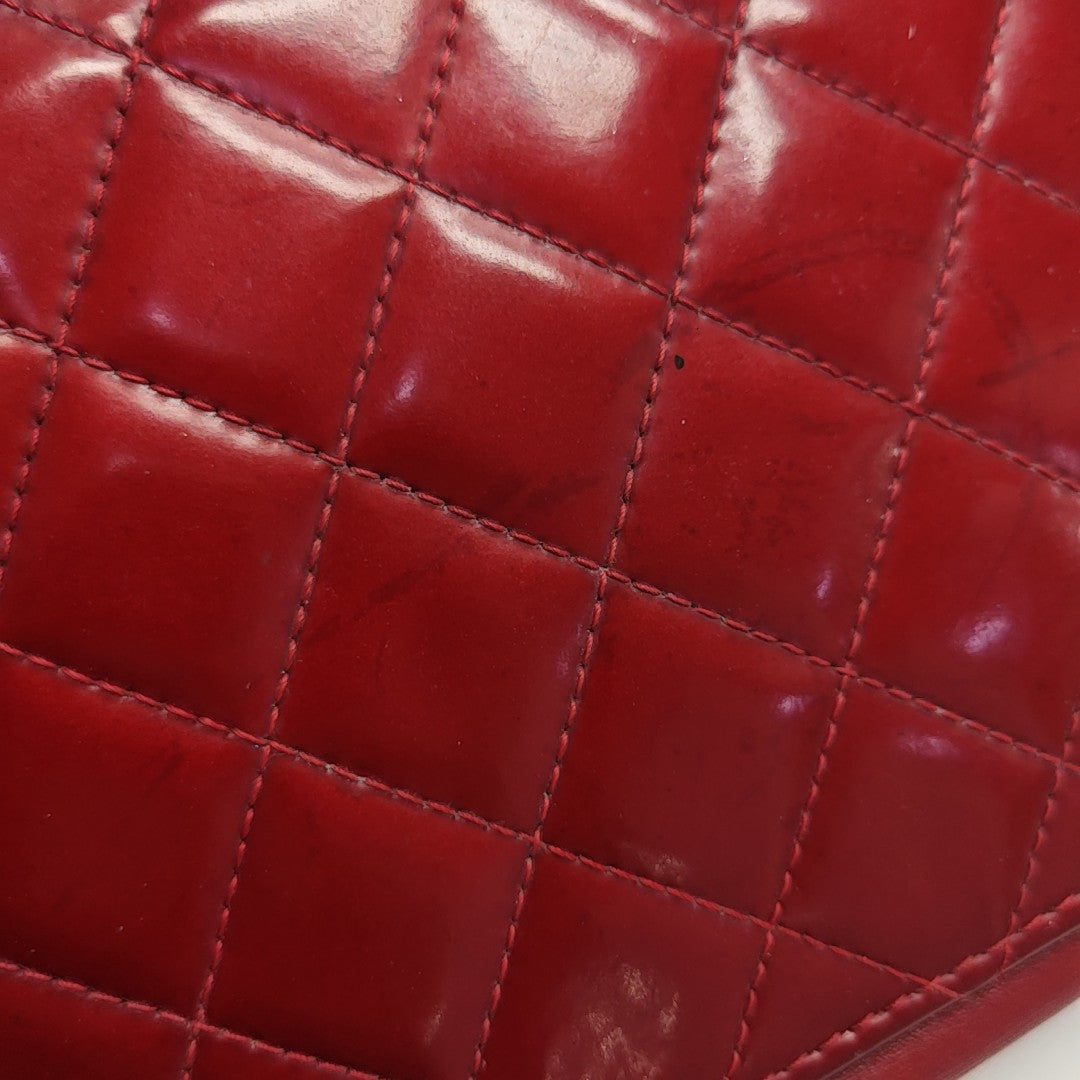 WOC Quilted Patent Leather Red