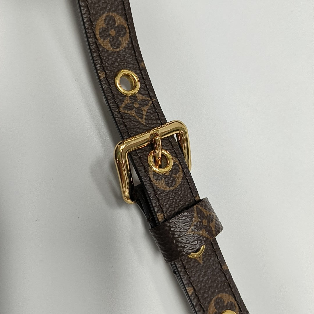 SAC PLAT MM Monogram Coated Canvas Brown