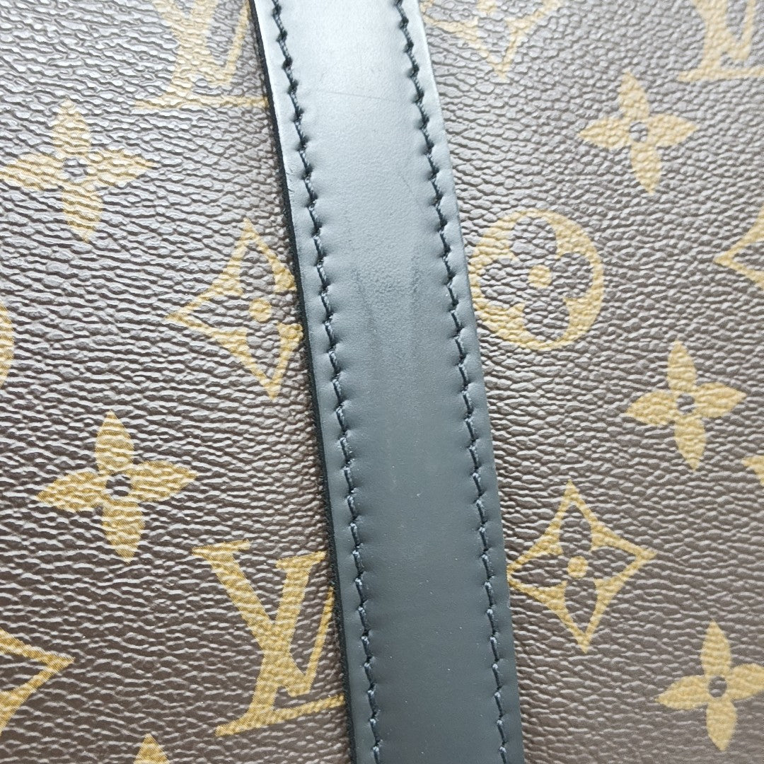 KEEPALL 45 Monogram Coated Canvas Brown