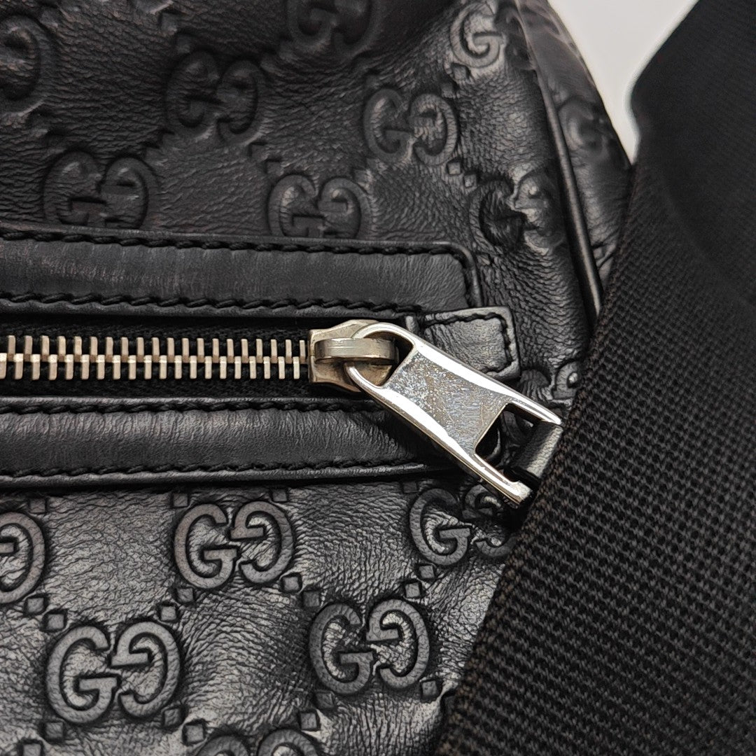 Monogram Calfskin Shoulder Bag Black