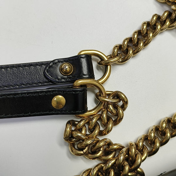 GG Marmont Small Quilted Calfskin Black