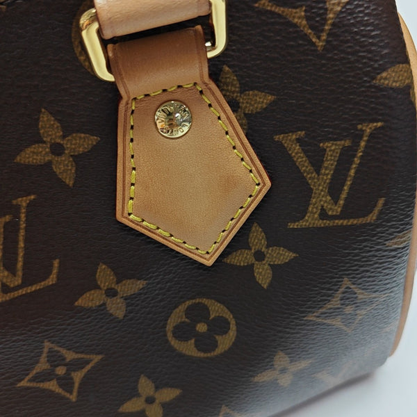 SPEEDY 20 Monogram Coated Canvas Brown