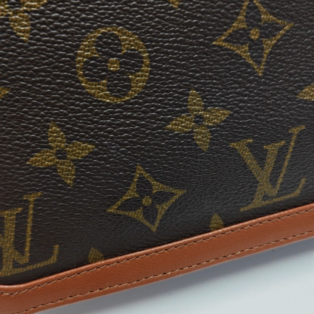 DAME GM Monogram Coated Canvas Brown