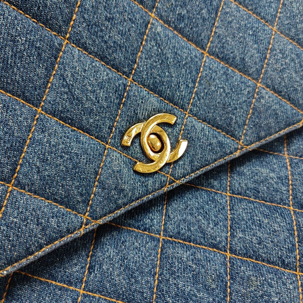 VINTAGE KELLY Quilted Denim Blue