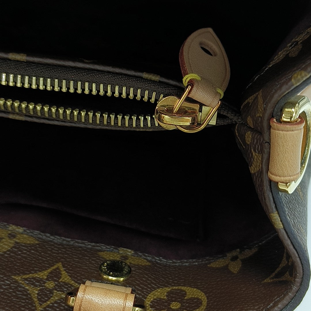 MONTAIGNE Monogram Coated Canvas Brown