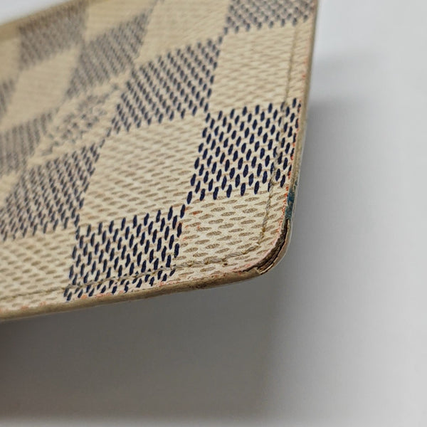 SARAH Damier Azur Coated Canvas White Wallet
