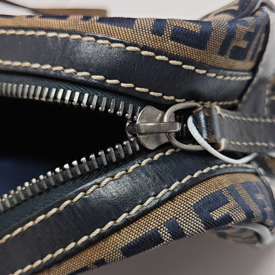 Canvas Top Handle Bag Blue