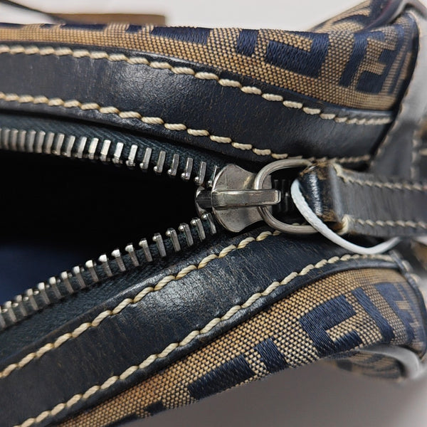 Canvas Top Handle Bag Blue