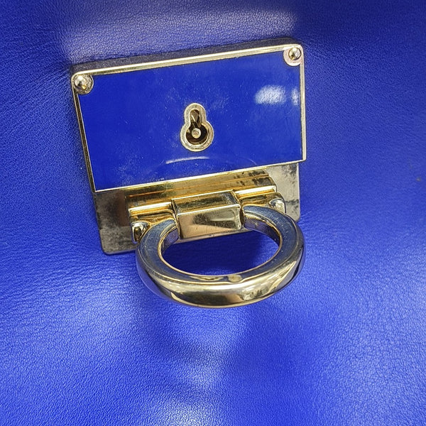 Calfskin Shoulder Bag Blue