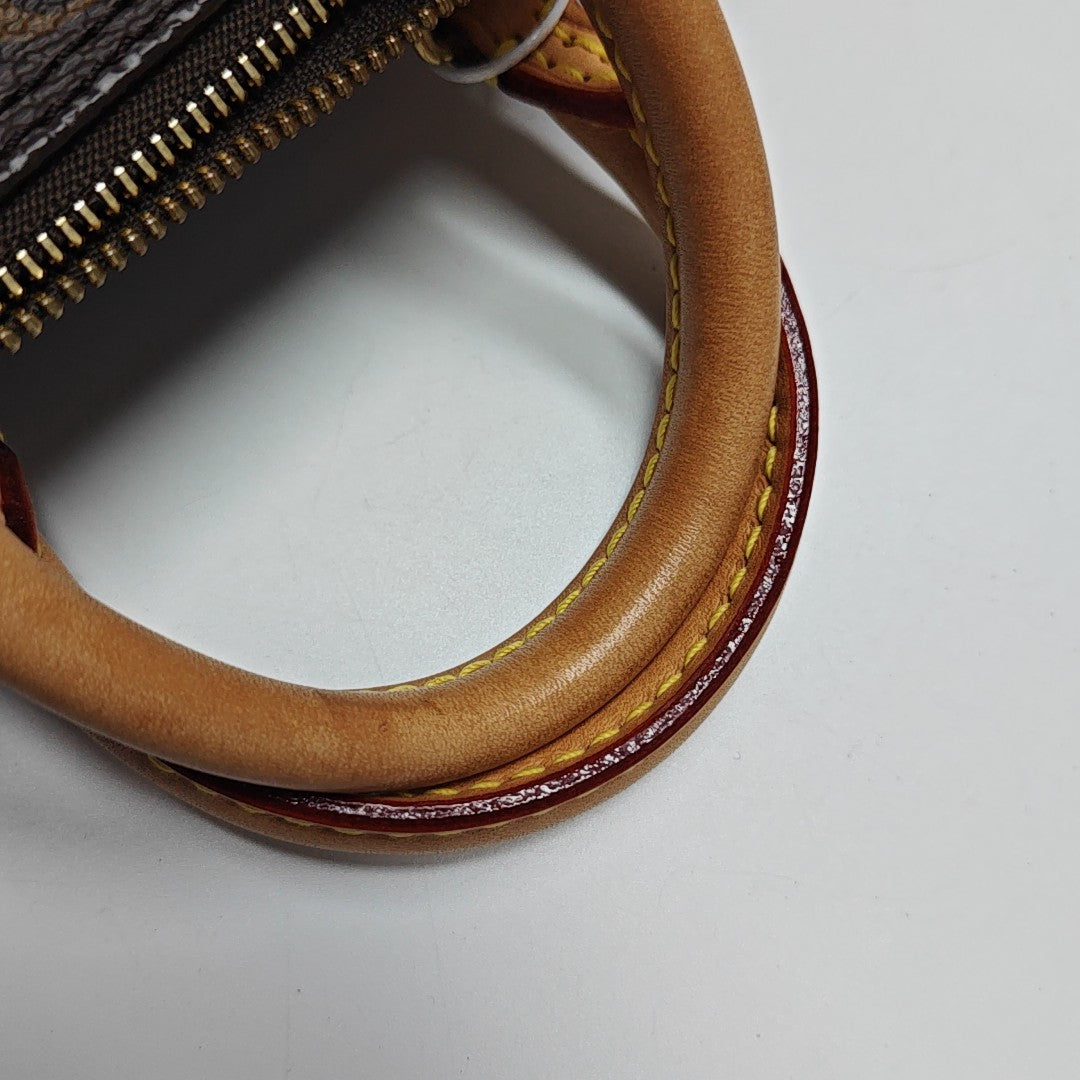 SPEEDY Nano Monogram Coated Canvas Brown