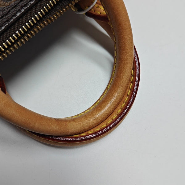 SPEEDY Nano Monogram Coated Canvas Brown