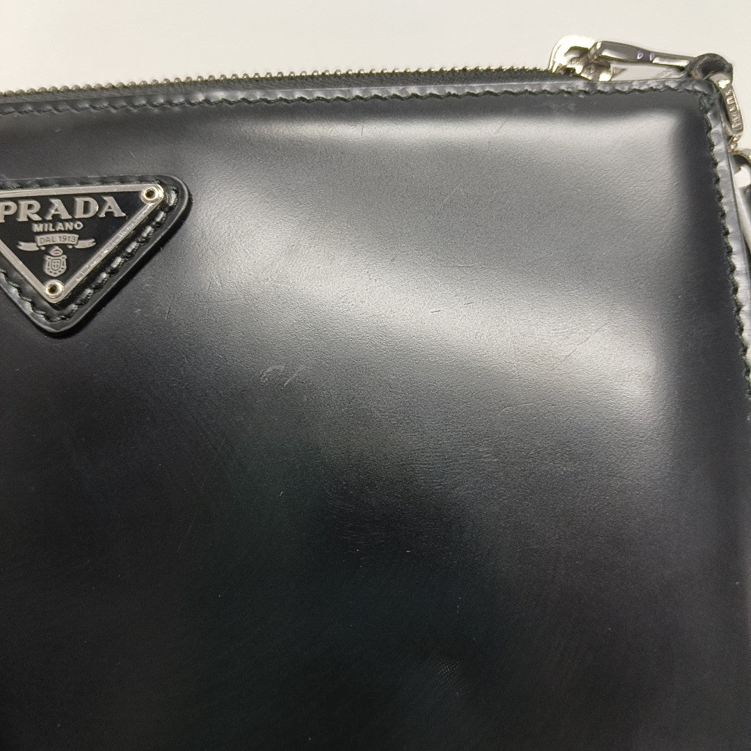 Calfskin Top Handle Bag Mini Black
