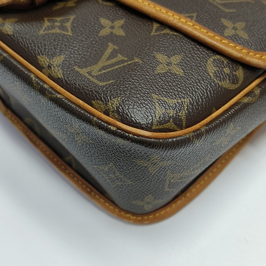 SOLOGNE PM Monogram Coated Canvas Brown