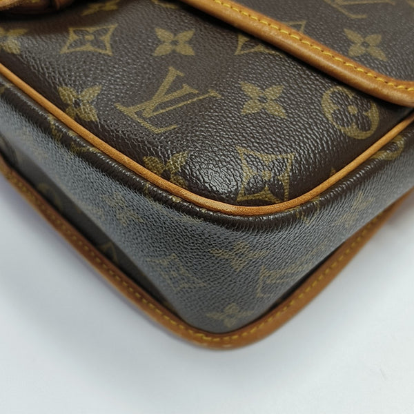 SOLOGNE PM Monogram Coated Canvas Brown