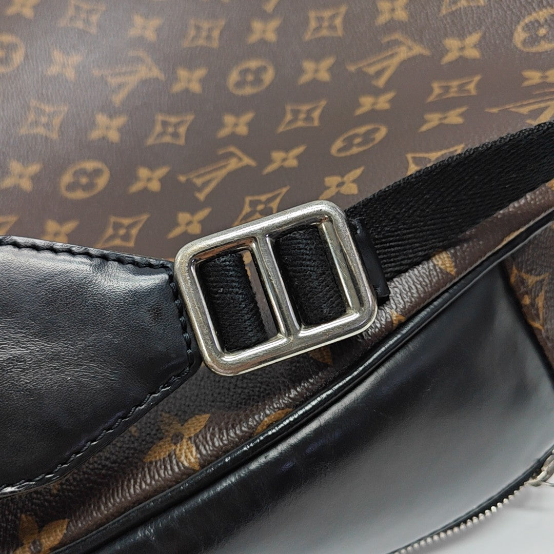 JOSH Monogram Coated Canvas Brown