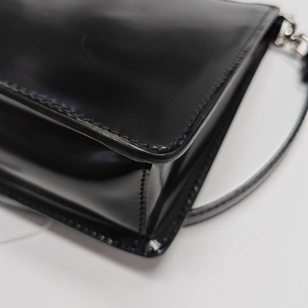 Calfskin Top Handle Bag Mini Black